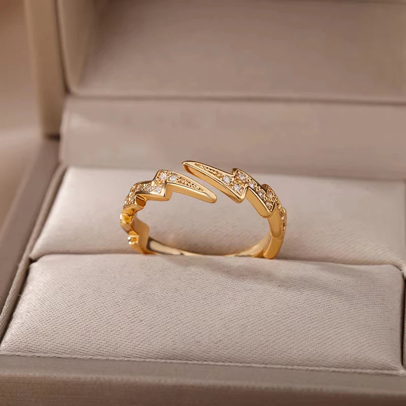 Luxury Aesthetic Zircon Ring – Women’s Adjustable Jewelry
