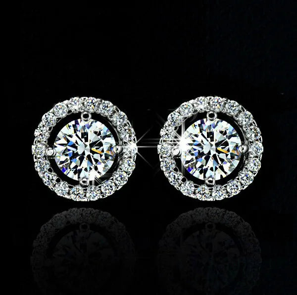Luxury Round Zircon Earrings