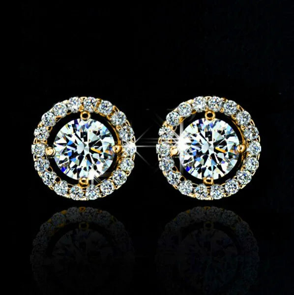 Luxury Round Zircon Earrings