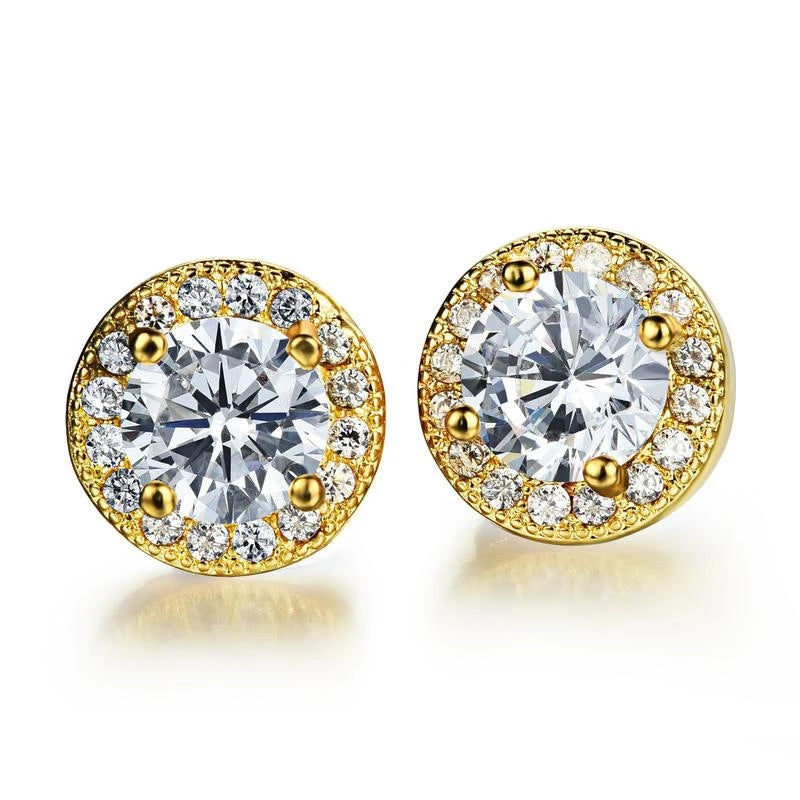 Luxury Round Zircon Earrings