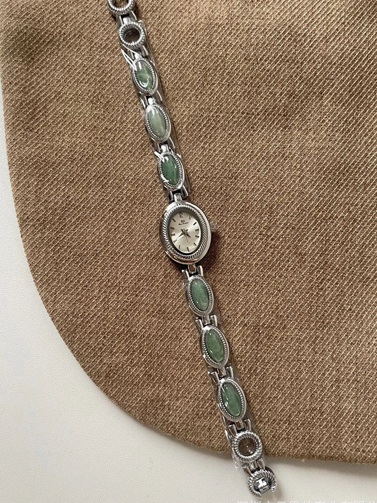 Luxury Jade Quartz Watch